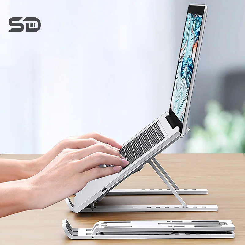 Universal Laptop Support Stand Adjustable Notebook Holder Non-slip Foldable Cooling Base Bracket For Macbook /Tablet/Phone