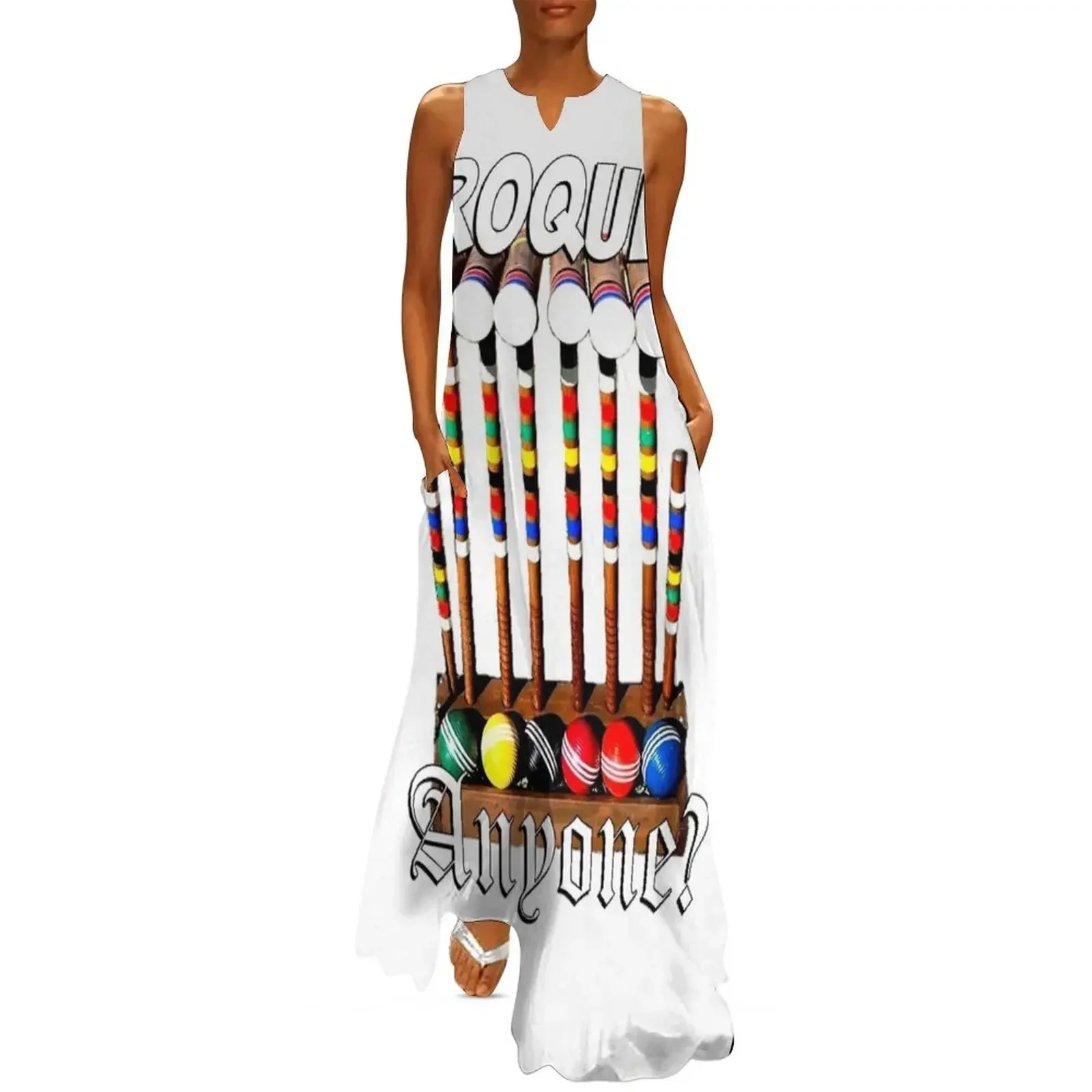 

Croquet Game, Yard Game, Croquet Anyone, Vintage Game Long Dress dresses summer evening dresses women evening dress Dress