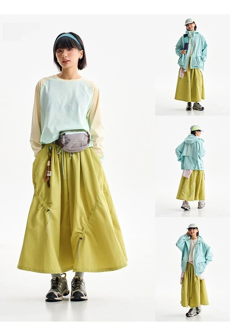 Multifunktionale Tech-Hose für Damen mit wandelbarem Saum, Tragegriff hinten, leicht, wasserabweisend, für Stadt und Outdoor, elastischer Bund. – Detail 17