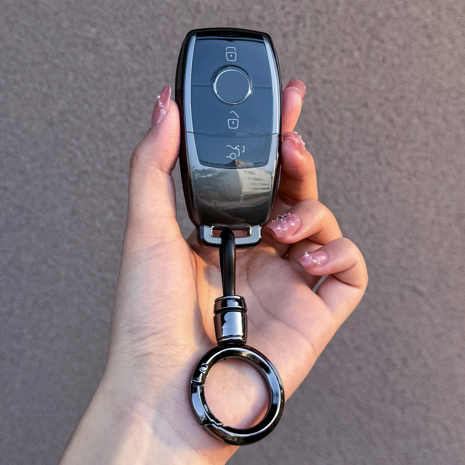Soft TPU Car Key Case For Mercedes Benz GLC C200 C180 CLA W177 W205 W213 W222 CLE GLB X167 AMG A C E S G Class Key Case Holder