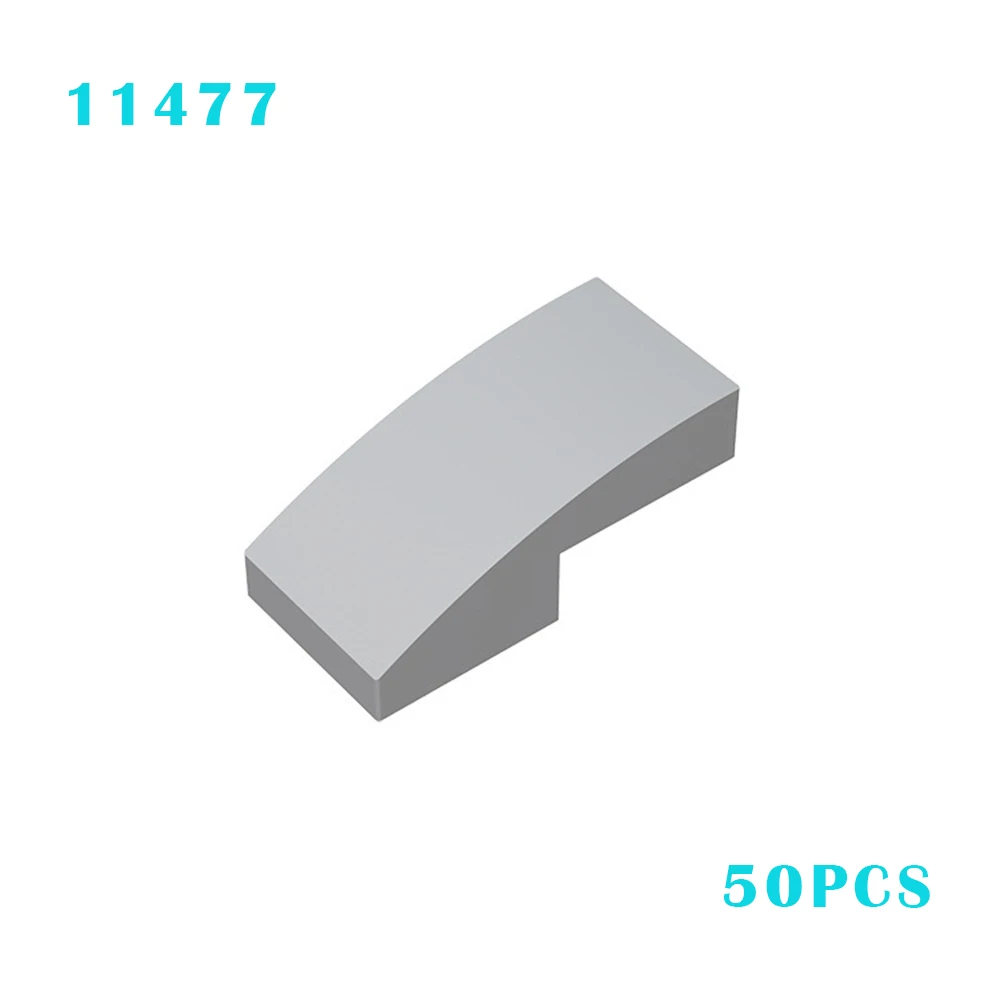 50 Stück 11477 gebogene 2x1-Steine für DIY-Bauprojekte, Sammlungen, modulares Spielzeug für technische MOC-Sets, Weihnachtsgeschenke