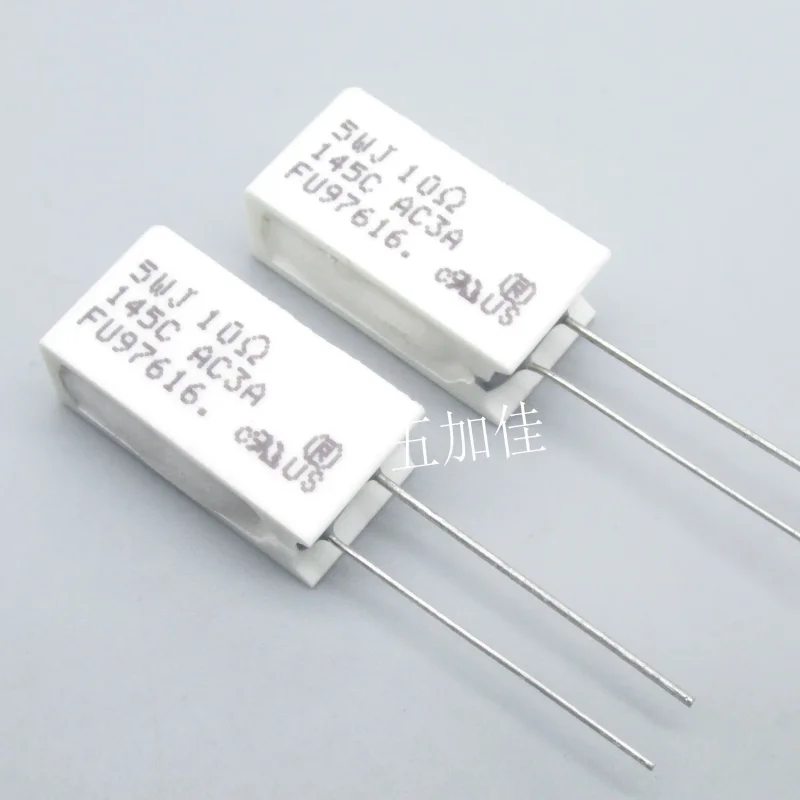 5-30pcs 5W 10R 145 ℃ 3A imported RFT05J10R0T145MK with temperature ceramic cement resistor long pin