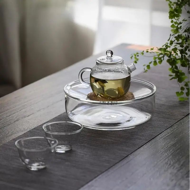 F19B Durable Clear Glass Teapot Convenient Size Suitable  For Individual Teas Lover
