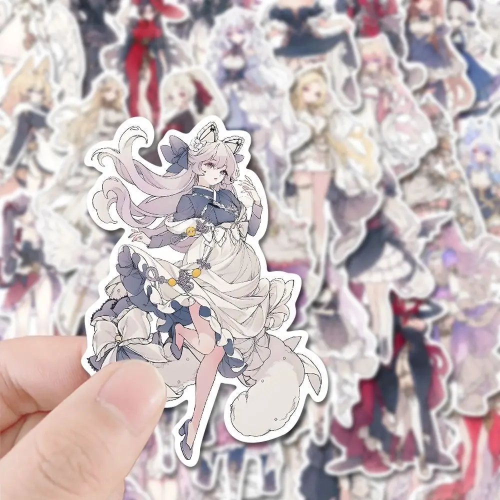 104 Uds dibujos animados chica dibujos animados estilo coreano Domi personajes Kawaii lindos pegatinas decorativas