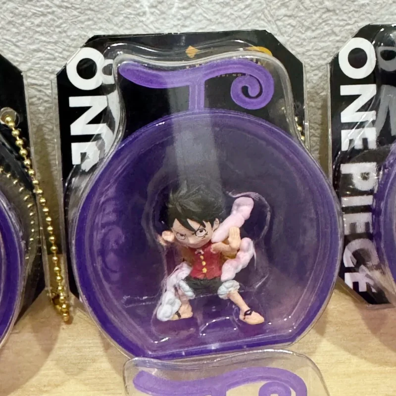 In Stock Bandai Original One Piece Devil Fruit Gashapon Miniature Figure Monkey D. Luffy Keychain Collectible Ornament Gift toy view 6