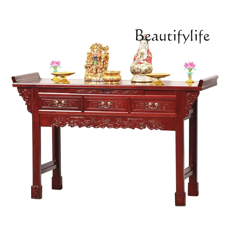 

Offering table incense case Gongtai household new Chinese style God of Wealth table Offering in living room Offering table