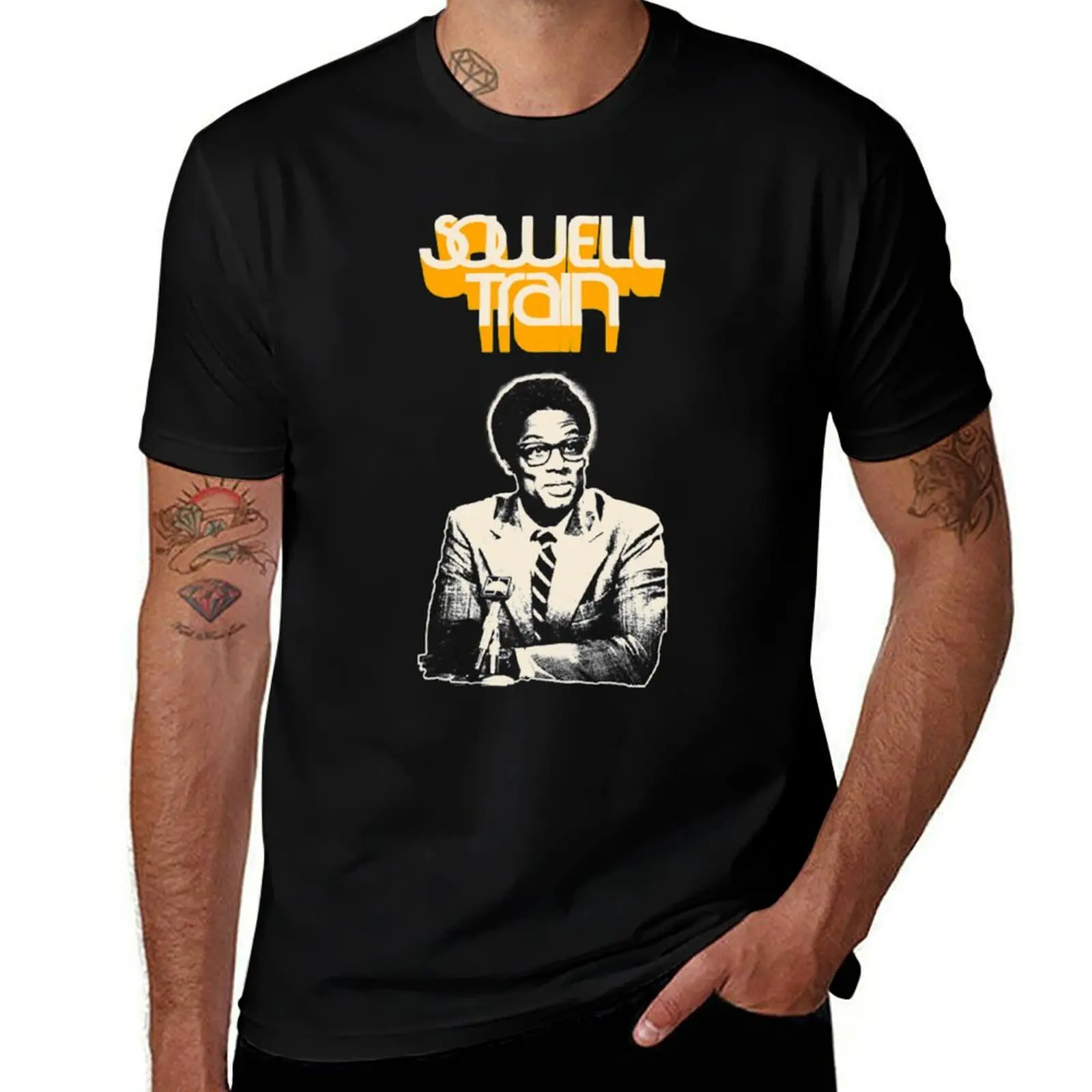 

Sowell Train Shirt Funny Gifts T-Shirt cotton tshirt 100% t shirts for man pack white t shirt man cotton T-Shirt