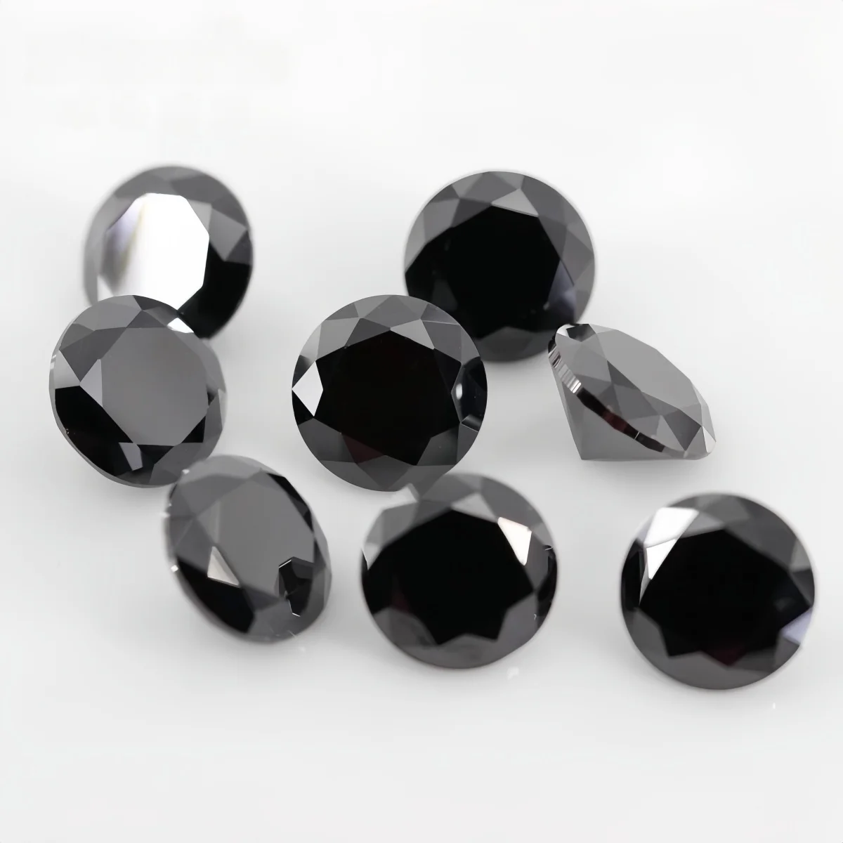 Round Faceted Brilliant Cut Natural Black Spinel 3.5mm-10mm Ideal for Wax Casting
