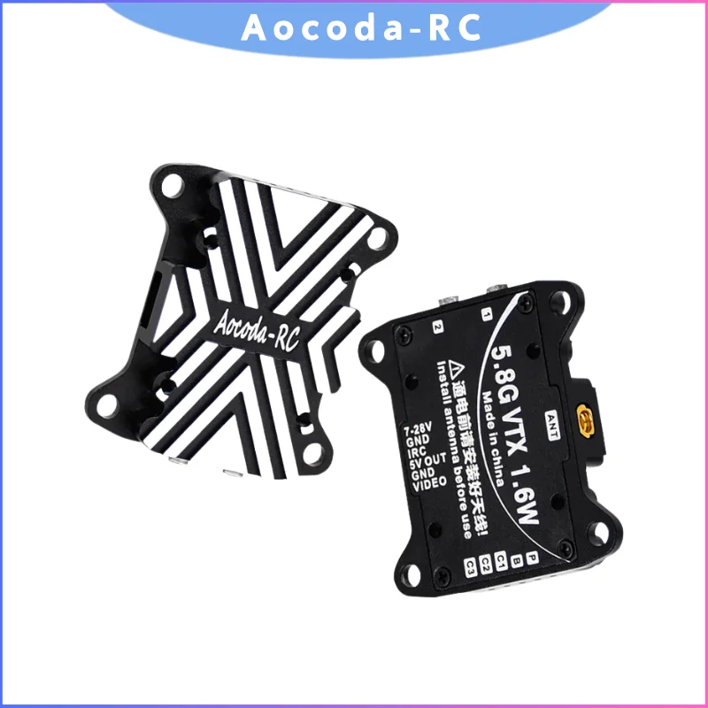 

Aocoda-RC 3016 1.6W Analog VTX 5.8G 40CH, 25-1600mW Adjustable Power Long Range FPV Video Transmitter for Drone