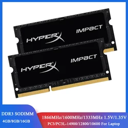 Memoria Ram DDR3L DDR3 para portátil, 4GB, 8GB, 16GB, 1600, 1333, 1866, 14900 MHz, Sodimm, PC3-12800, 10600, 1,35, 1,5 V, 204 V, pines