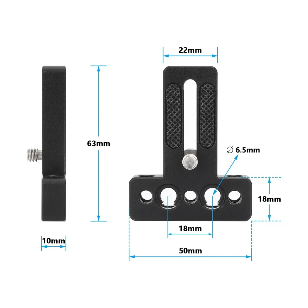 

Camera Top/Bottom Base Plate Multifunction Plate with 1/4" Screws & Slot for Camera Cage Monitor Baseplate Mount