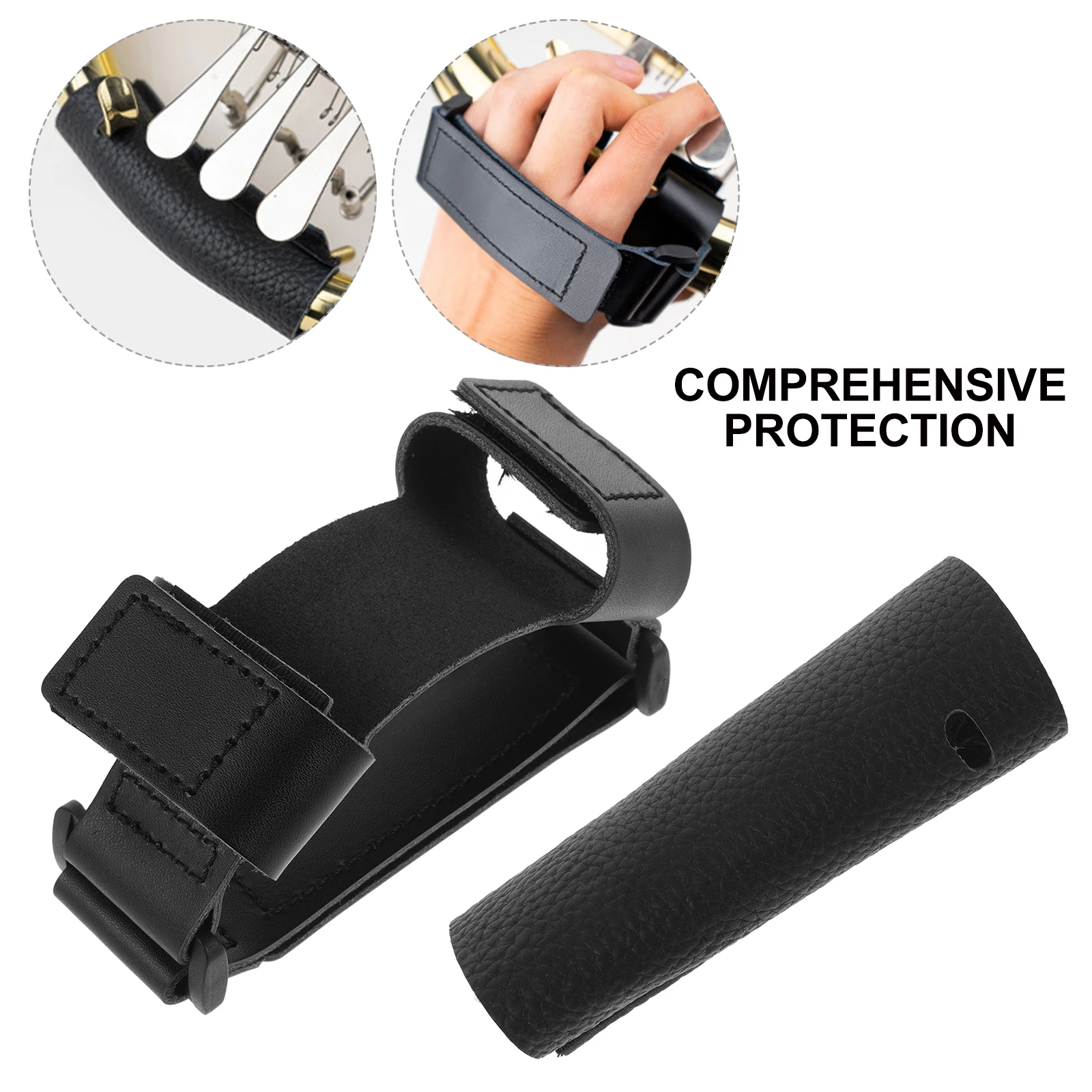 

French Horn Hand Guard Non Skid Anti Slip PU Replacement Musical Instrument Care Gloves Travel Maintenance