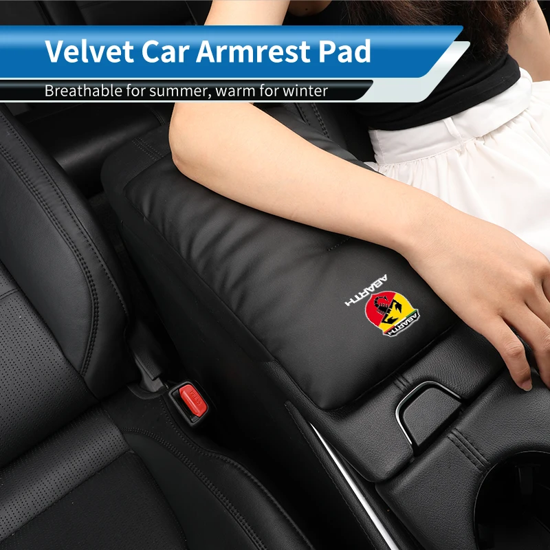Protector de Consola para Reposabrazos de Coche, Alfombrilla de Terciopelo para Apoyabrazos, Accesorios para FIAT 500 Grande Punto Tipo Stilo UNO Astra Bravo P