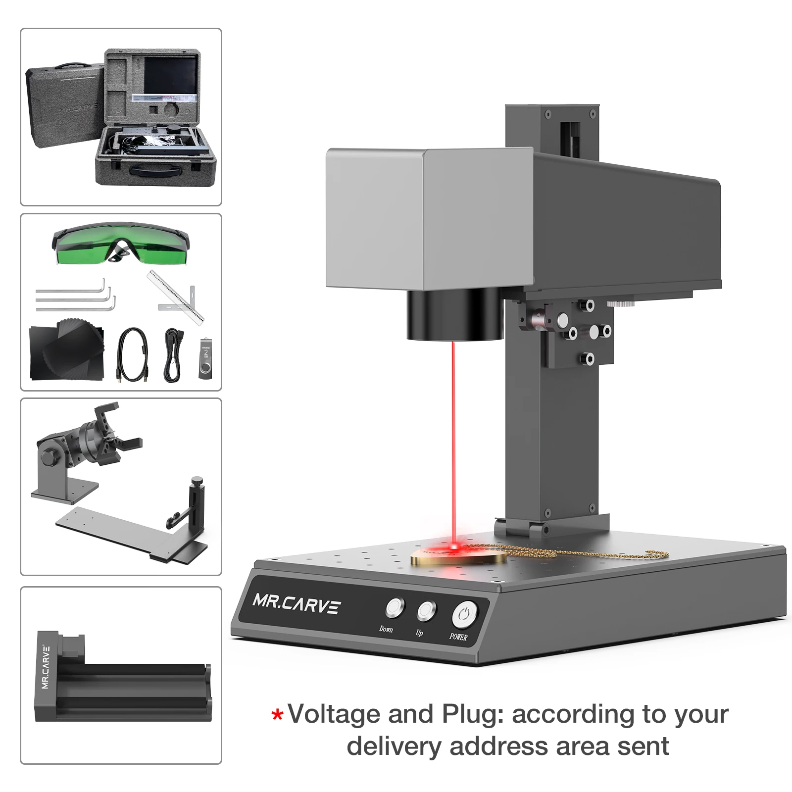 MR.CARVE Fiber Laser Marking Machine M1 Pro Laser Engraver 70x70mm 