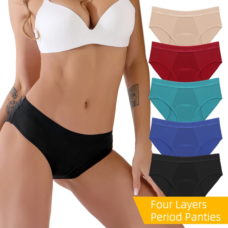 

Women Menstrual Panties Absorbent Leakproof Period Panties Culottes Menstruel Postpartum Period Underwear Briefs Dropshipping