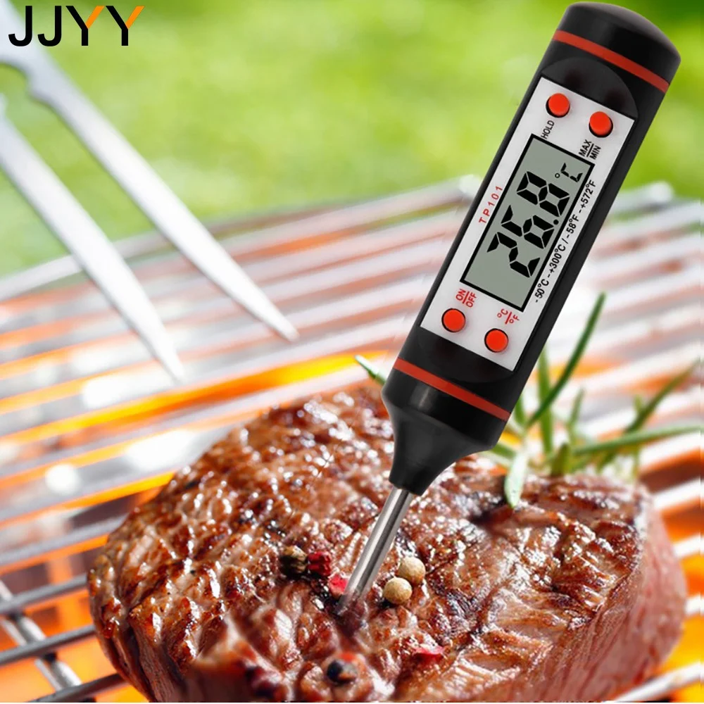 JJYY Digital Meat Thermometer Cooking Food Kitchen Probe Water Milk Liquid Oven Digital Temperature Stonego Kitchen Tools