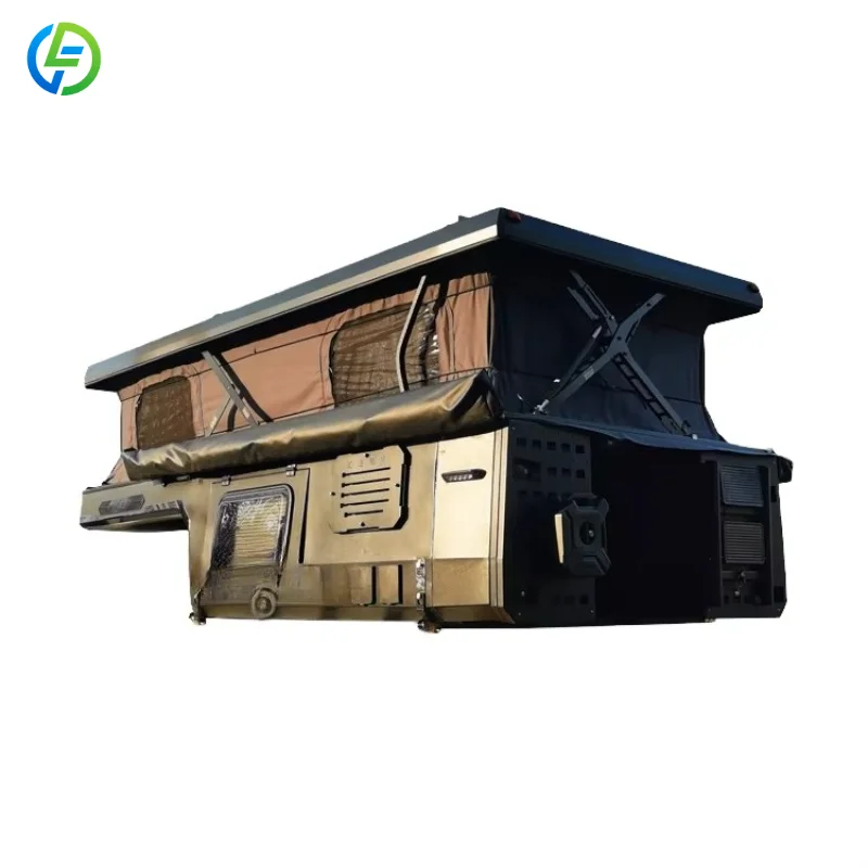 Off Road Aluminum Pickup Camper Waterproof Truck Bed Caravan Outdoor Camping Travel Trailer Custom Solution