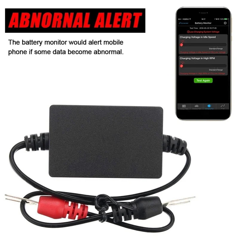 BM2 Battery Monitor Tester 12V Battery Monitor Bluetooth 4.0 Car Battery Analyzer Charging Cranking Test Voltage Tester