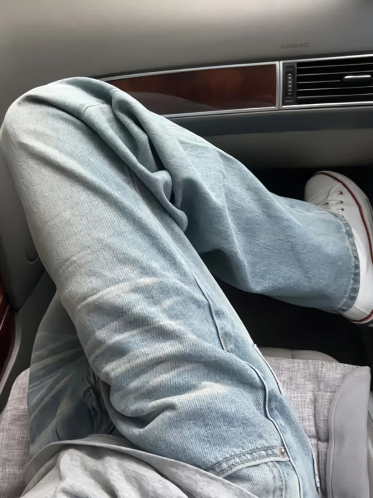 

Cleanfit Blue American Retro Loose Straight Leg Jeans High Street Vibe Long Pants Youth Fashion Summer Jeans Casual Trousers