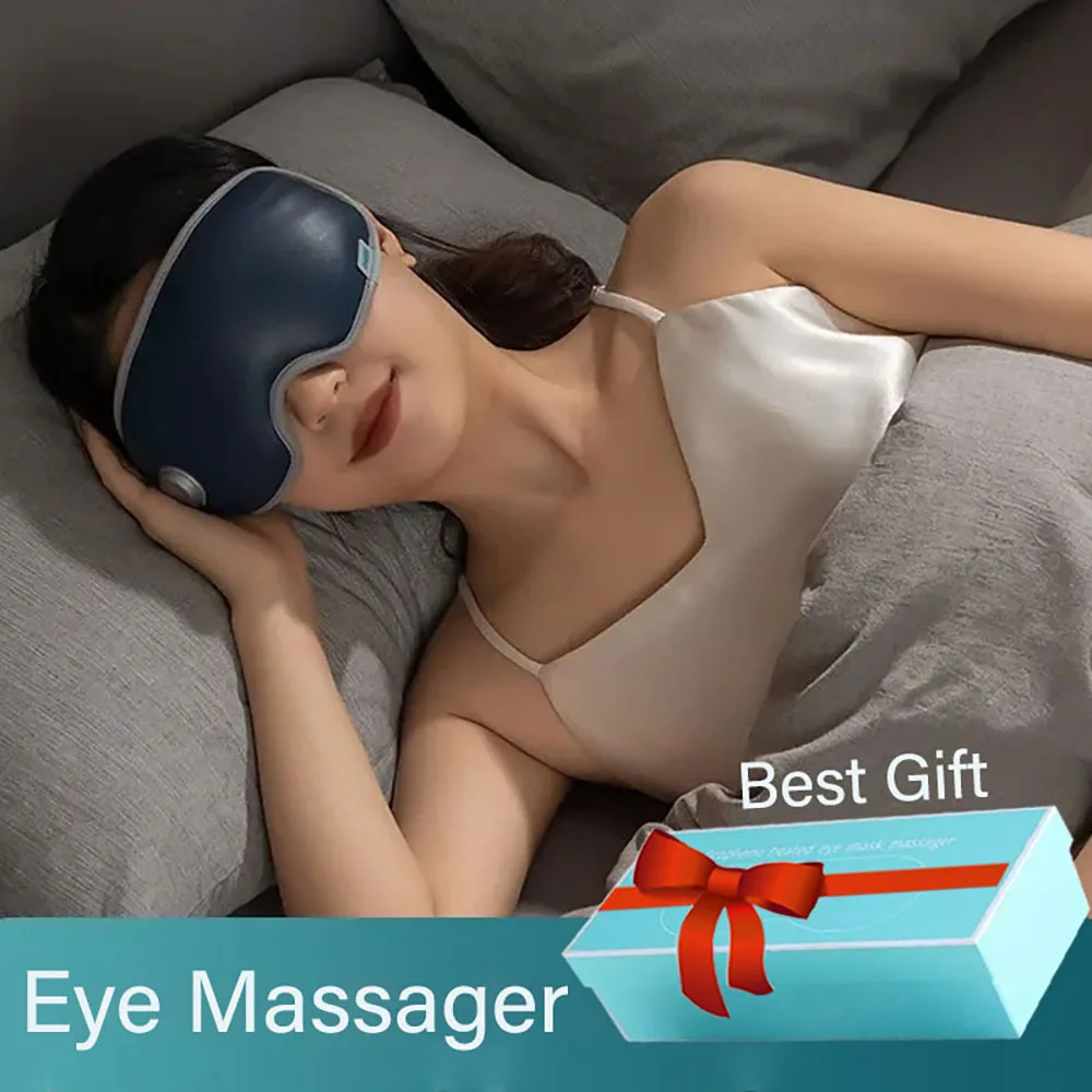 

7 Mode Hot Compress Massage Eye Mask Electric Heated Eye Massager for Relieve Eye Strain Dark Circles Sleeping Mask Eye Shades