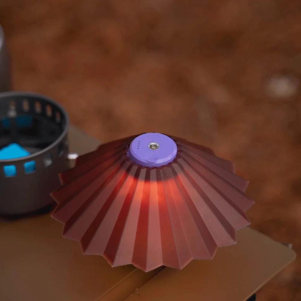 Camping Light Diffuser with Oil Paper Umbrella Aesthetic for LED Lanterns Portable Outdoor Use 6.5 cm Opening Brown