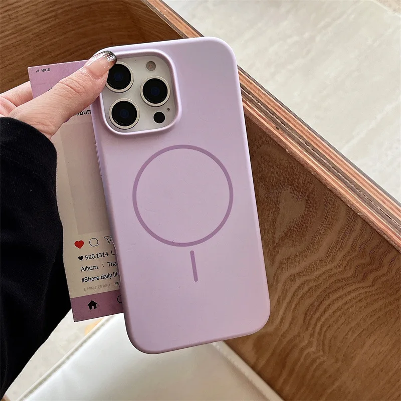 IPhone用磁気シリコンケース,スリムリング,ソフト,耐衝撃性,韓国ファッション,iPhone 16,15 pro max,14 plus,13,12
