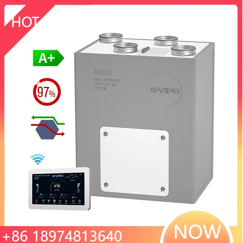 

E-VIPO HRV Восстановление тепла Вентиляция Энергосберегающая система HVAC Рекуператор Обход воздуха Рецепция свежего воздуха