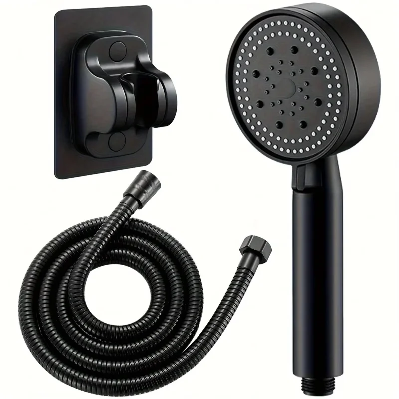 

Luxurious Pressurized Handheld Shower Head - 5 Modes Adjustable Water Output, Thermostatic Control, Polished Finish, Hanging