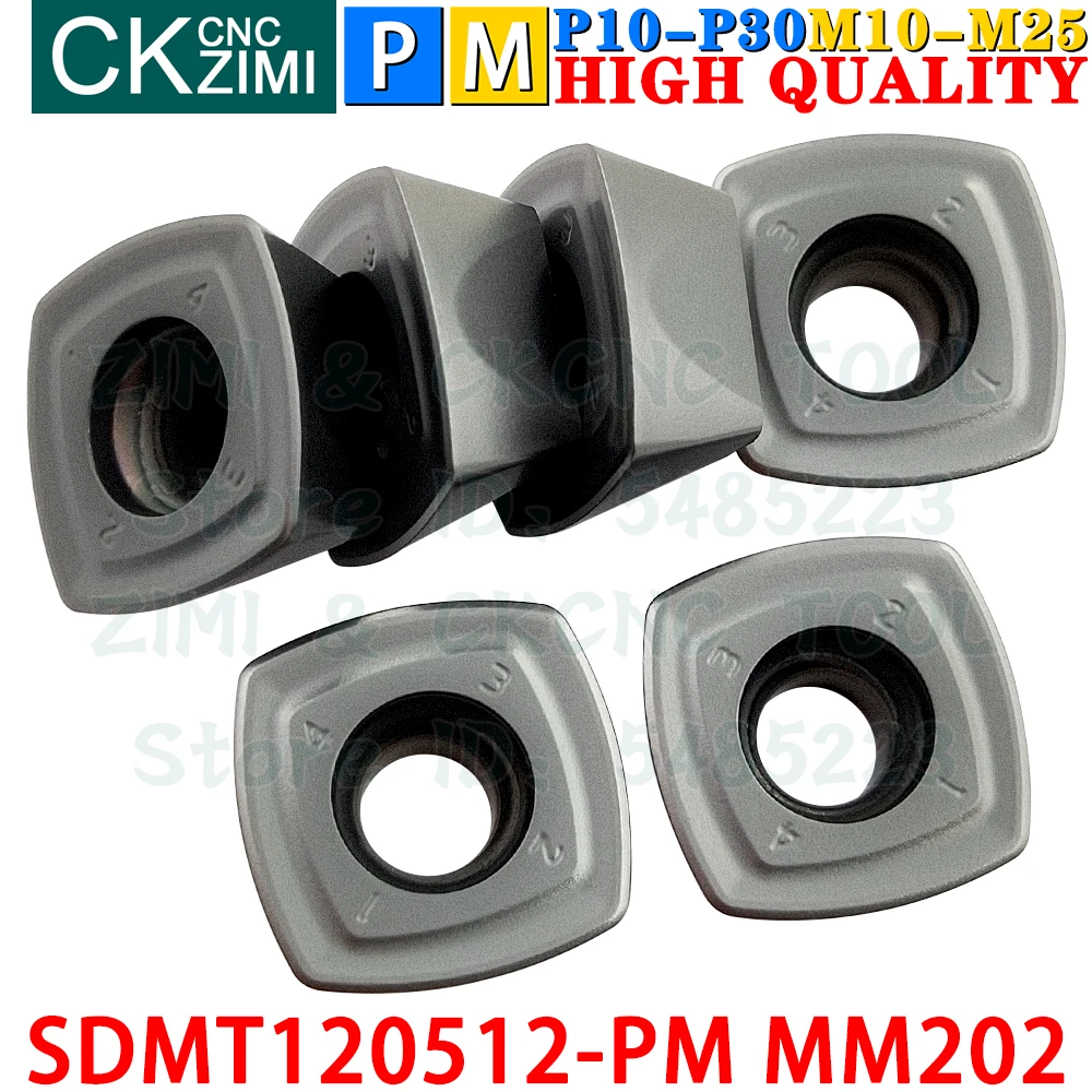 SDMT120512-PM MM202 SDMT 120512 PM MM202 Carbide Insert fast feed Milling Insert CNC ASRF Indexable Heavy Cutting Milling Tool