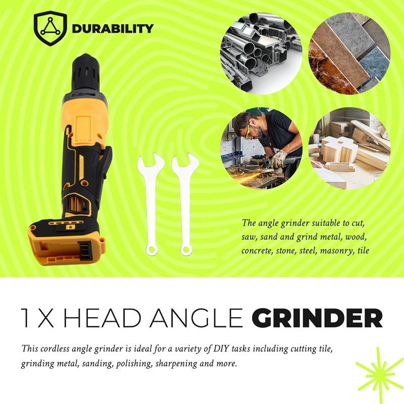 Brushless Angle Grinder for Battery(No Battery) Flat Head Angle Grinder Bare Machine Tool Cutting Machine-A09I