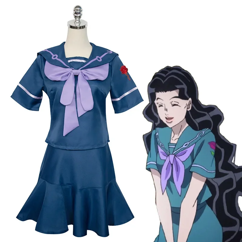 Disfraz de JoJo's Bizarre Adventure para mujer, uniforme JK, falda, camisa, accesorios de Cosplay, Anime