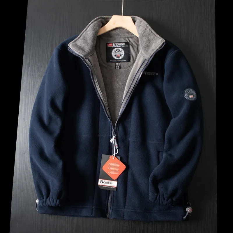 Men's Autumn and Winter Leisure Warm Wool Fleece Fleece Thickened Jacket with High Quality Design Fashion Sweater Coat