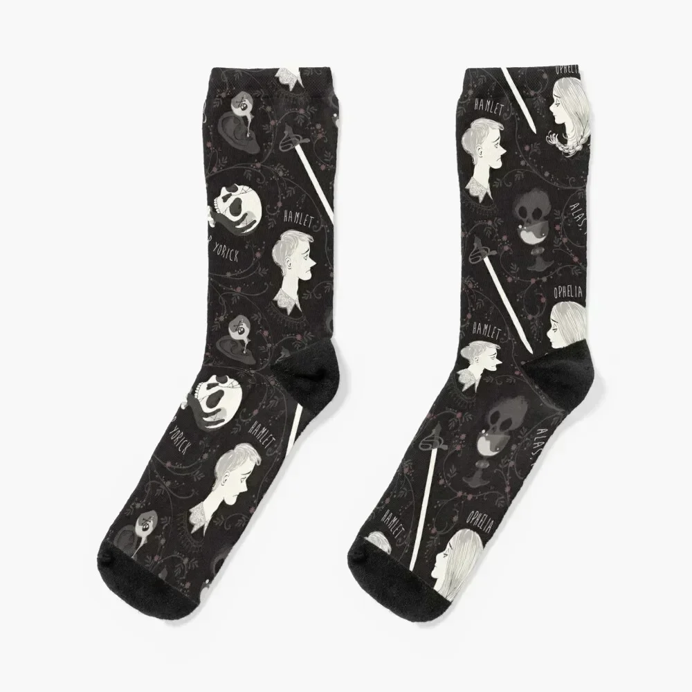 Shakespearean pattern - Hamlet Socks man cycling hiking happy Socks Ladies Men's