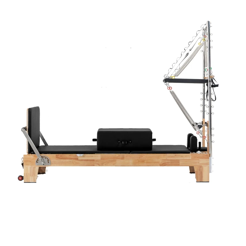 Pilates Reformer Gym Equipment Wood Material  Two-in- One Core Bed With Tower for Bodybuilding Pilates/Yoga Studio