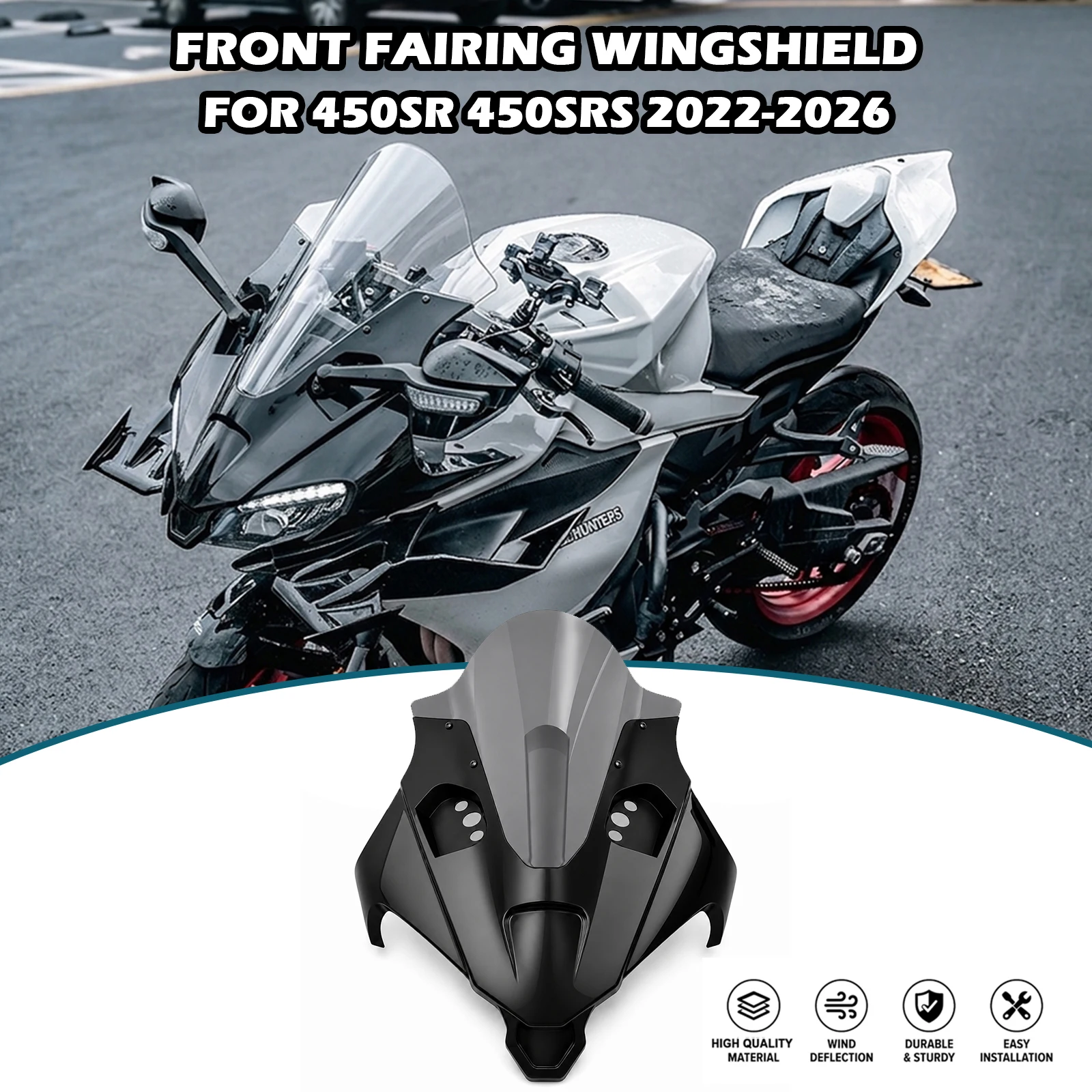 Motorcycle Accessories Mod Upper Fairing Windscreen Kit Aerodynamic Racing Front Headlight Cowl Sport Winds For 450SR 450SRS
