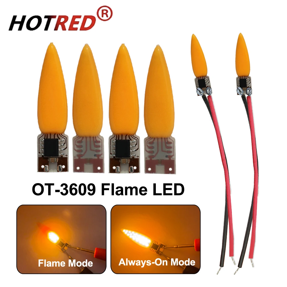 1-30pcs LED Flash Flame Candle Edison Light Bulb3-5V LED Light 2-Mode Diode Birthday Party Decoration Light Bulb Accessories DIY