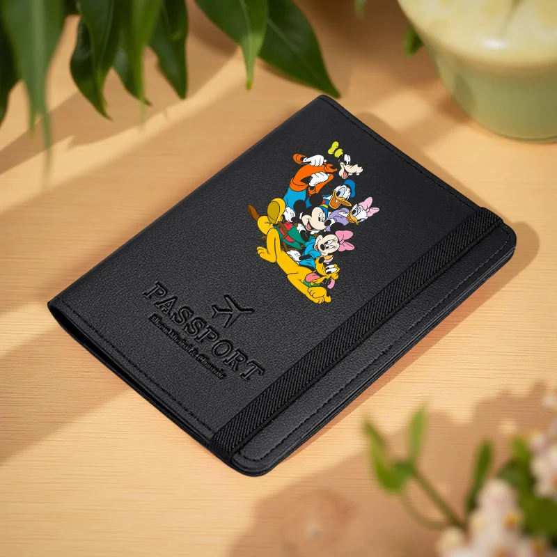 Mickey and Minnie Passport Wallet - Travel Card Holders with Drawstring Closure for Daily Commute & Holiday Use,Passport Holder