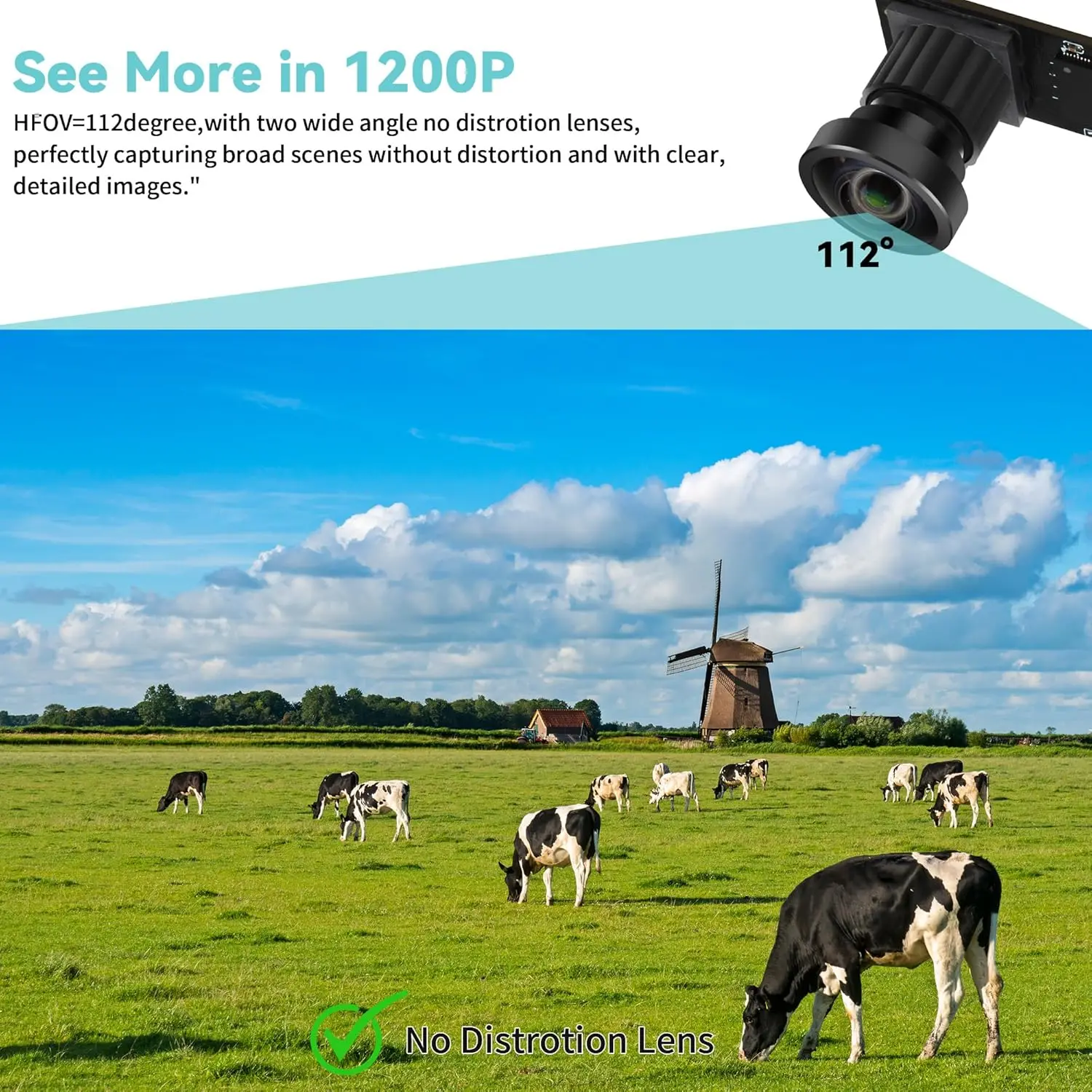 60fps 120fps Global Shutter USB Camera Module 3D Stereo Webcam 3200x1200 High Speed Lightburn Camera with 112° Wide Angle Lens