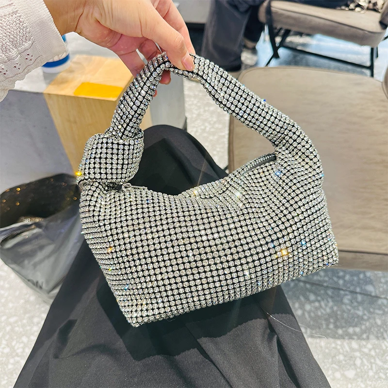 Imagem -03 - Jiomay-bolsa de Strass Feminina Elegante e Versátil Bolsa de Embreagem Noite Bolsa de Maquiagem de Festa Tendência da Moda Novo 2024