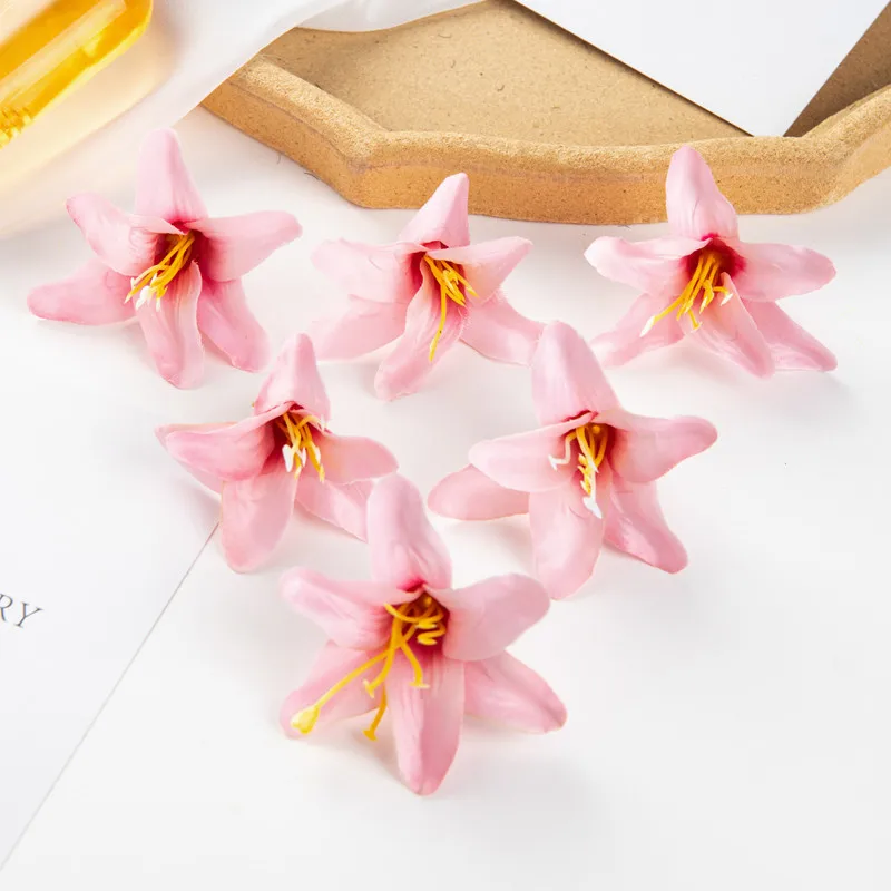 10/30 Stück Seidenlilien, künstliche Blumen für Hochzeit, Festival, Garten, Zuhause, Zimmer, Vase, Tischdekoration, Kranz, Scrapbook, DIY-Geschenkbox – Detail 9