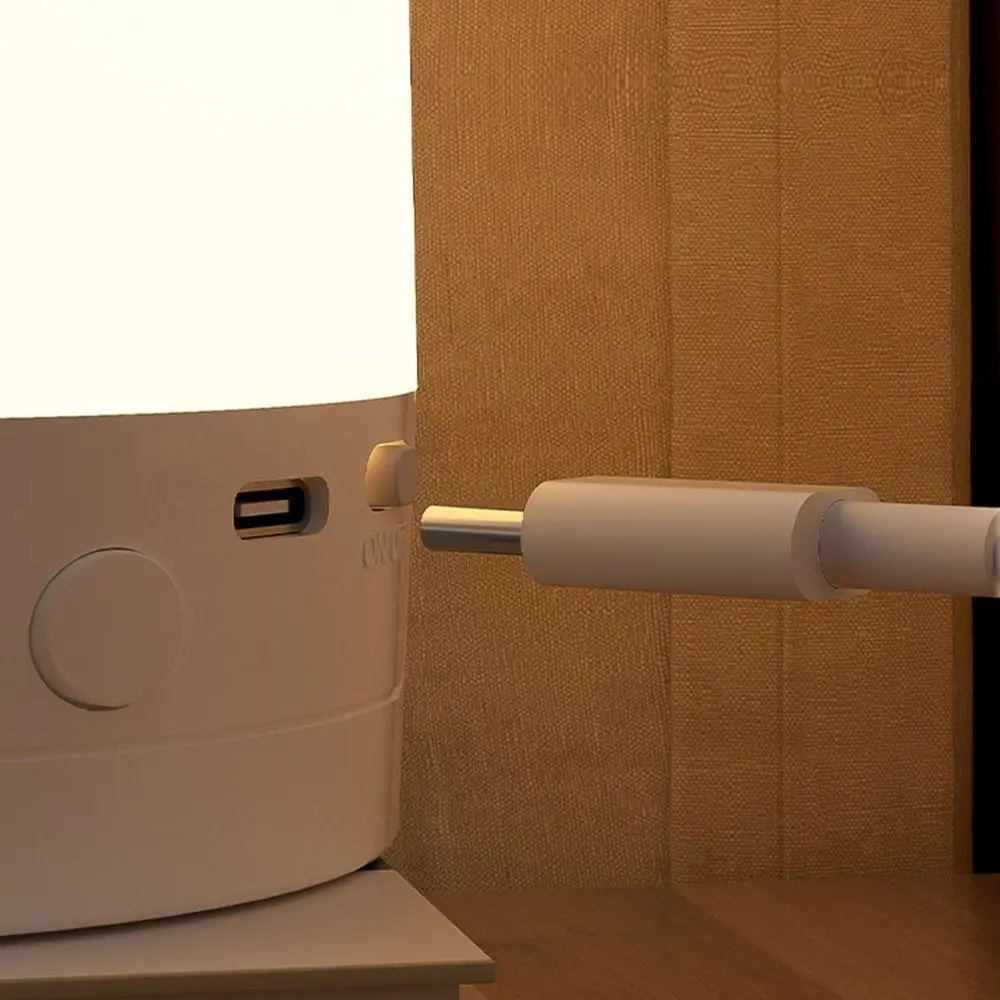 Atmosphere Light 3 Color Touch Night Light Digital Clock Dimming Bedroom Bedside Lamp Simple Creative LED Table Lamp Nursery