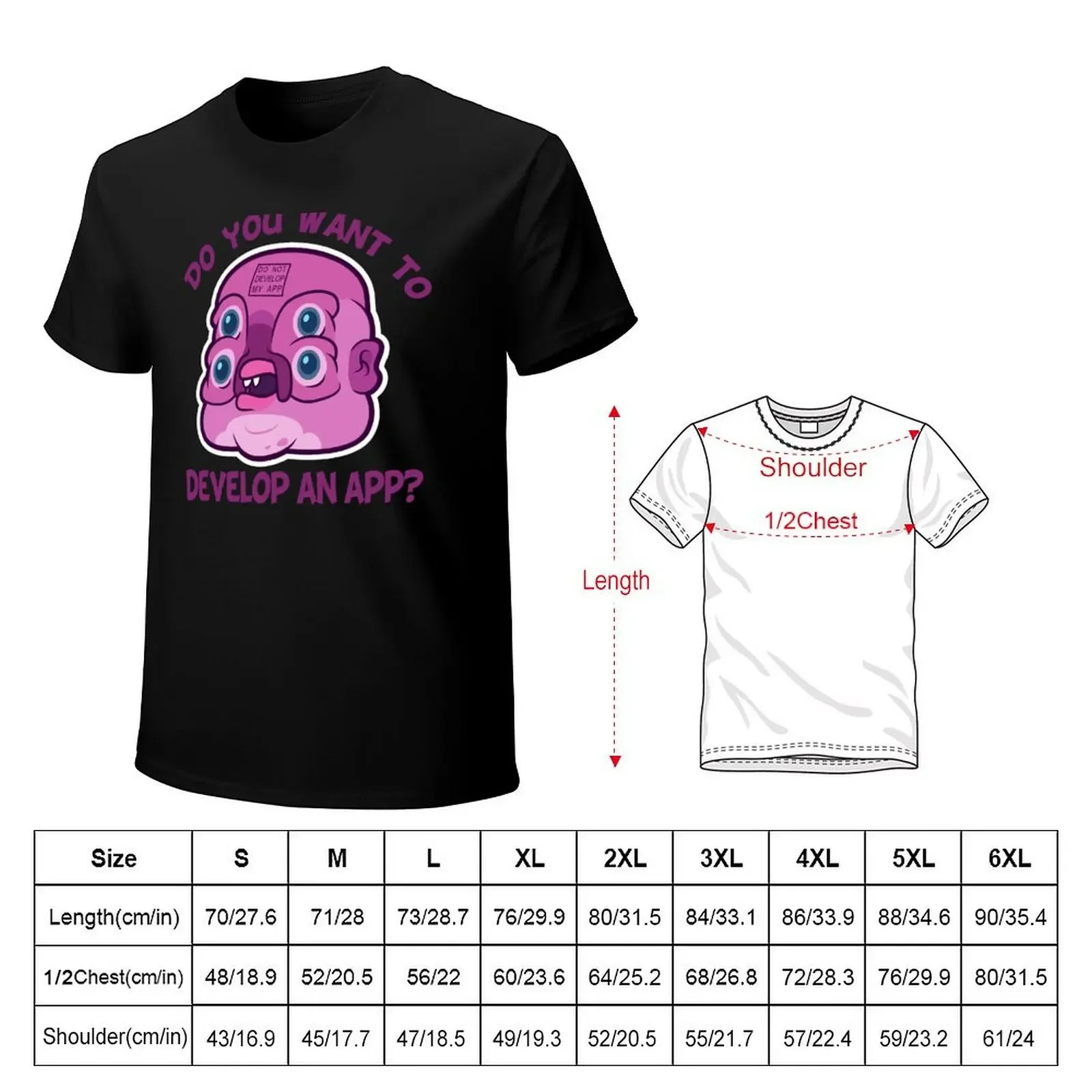 GLOOTIE -Do you want to develop an app? T-Shirt Personalized t-shirt cute clothes oversizeds Funny t-shirt t shirts men