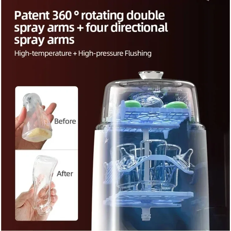 

Multi-Filtering Automatic Cleaning Bottle Washer Touch Panel Baby Bottle mini automatic Washing Machine