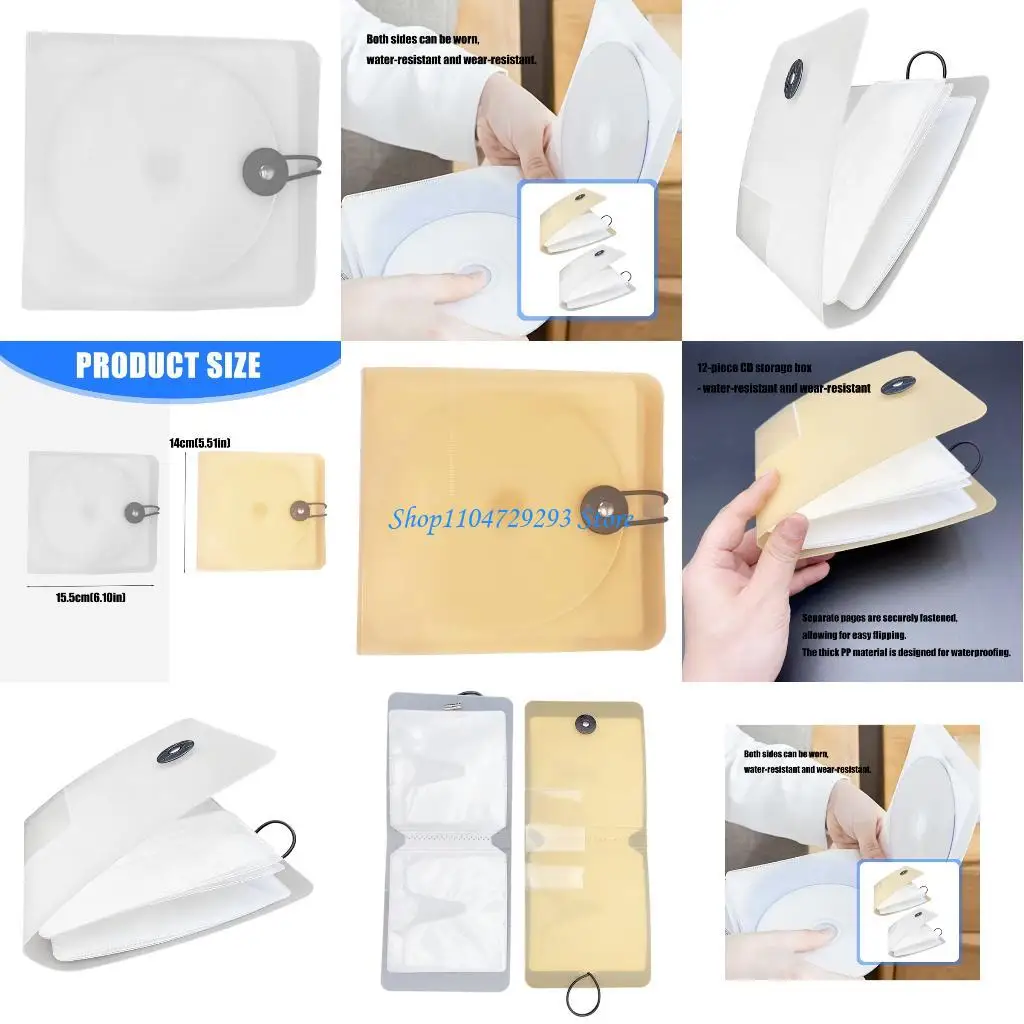 

Y2GD Dust and Moisture Resistant Disc Holder Storage Case for 12 DVDs Organizers