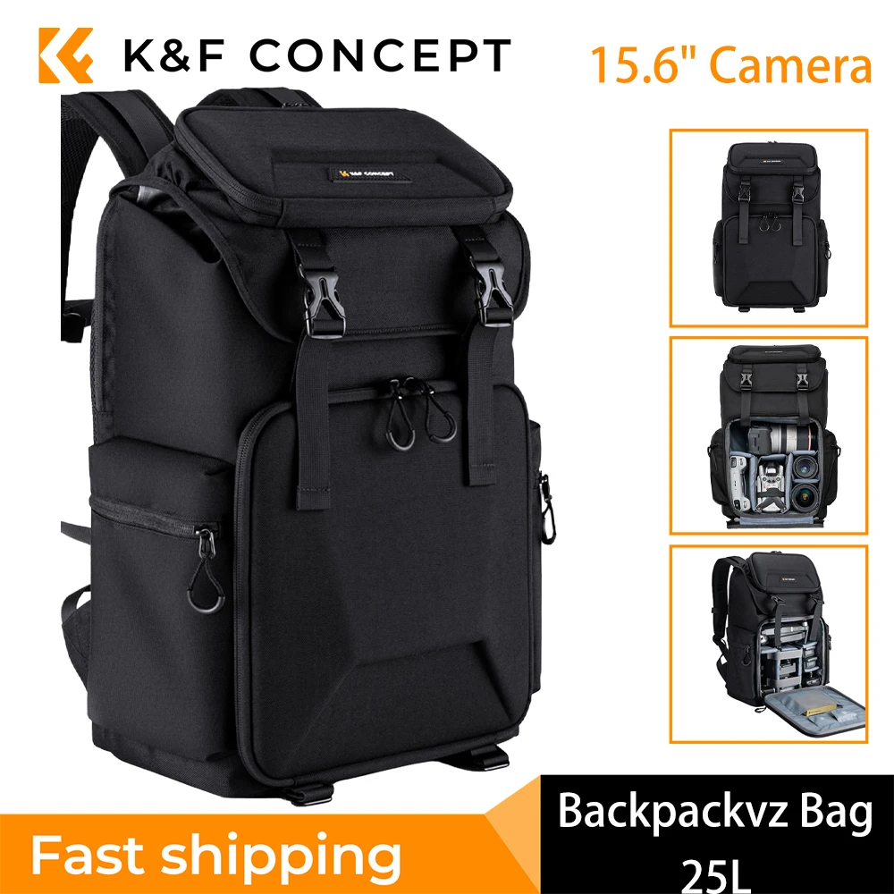 

K & F Concept Рюкзак Сумка 25L 15,6 "Камера Отсек для ноутбука DSLR/SLR Безеркальный чехол для камеры Sony Canon Nikon