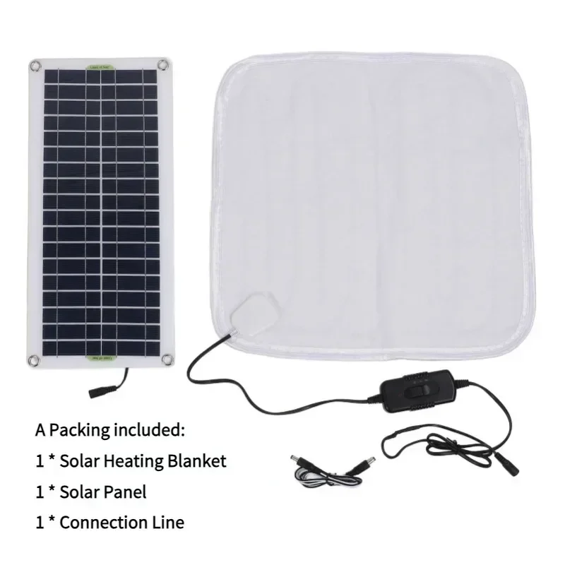 12V 50W Solar Heating Pad Winter Warm Foot Pad Warm Shoe Pad Pet Heating Blanket Electric Blanket Solar Electrical Accessories