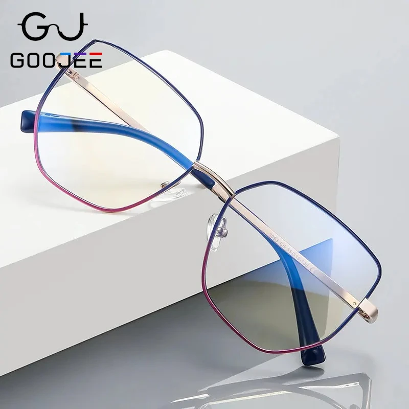 

GOOJEE New Fashion Anti Blue Light Reading Glasses Progressive TR90 Prescription Glasses Progressive Myopia Hyperopia Eyewear