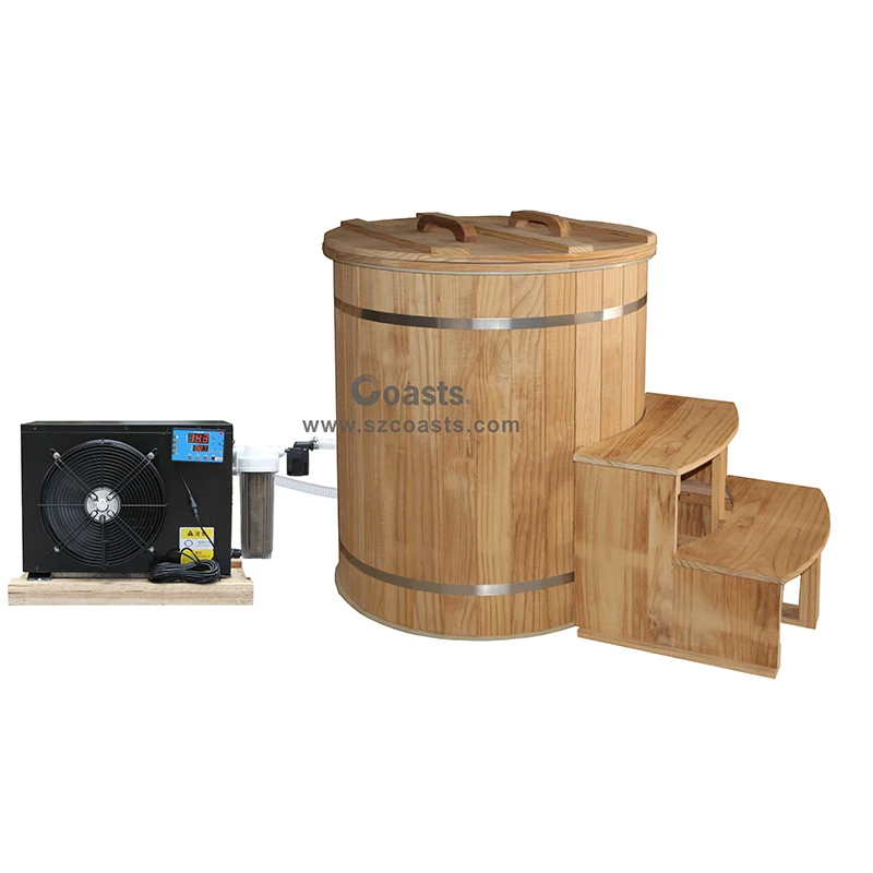 

Wooden Ice Bathtub Cold Plunge Tub With Chiller