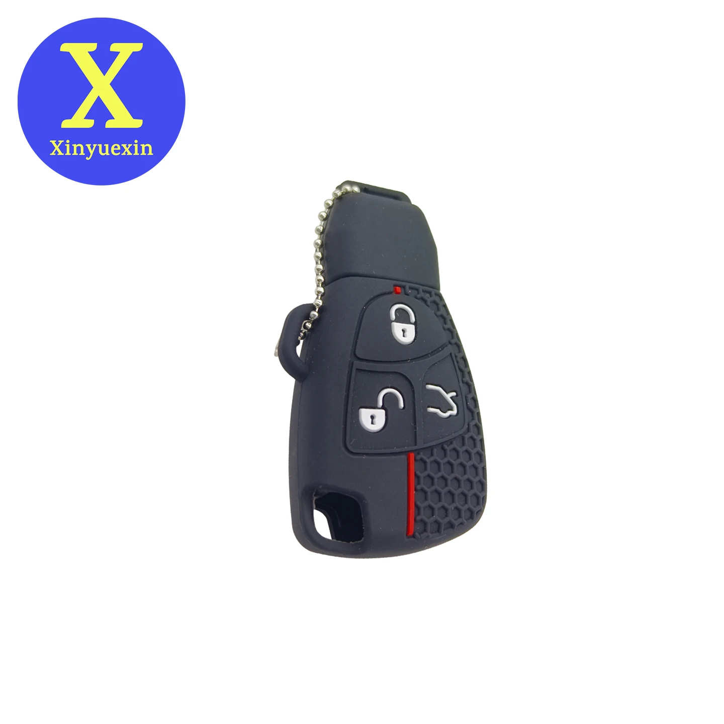 Xinyuexin Silicone Cover Case for Mercedes Benz V180 C B E R Class GL CLS CLK W211 E200K W202 W210 Car Remote Key Shell 2pcs/lot