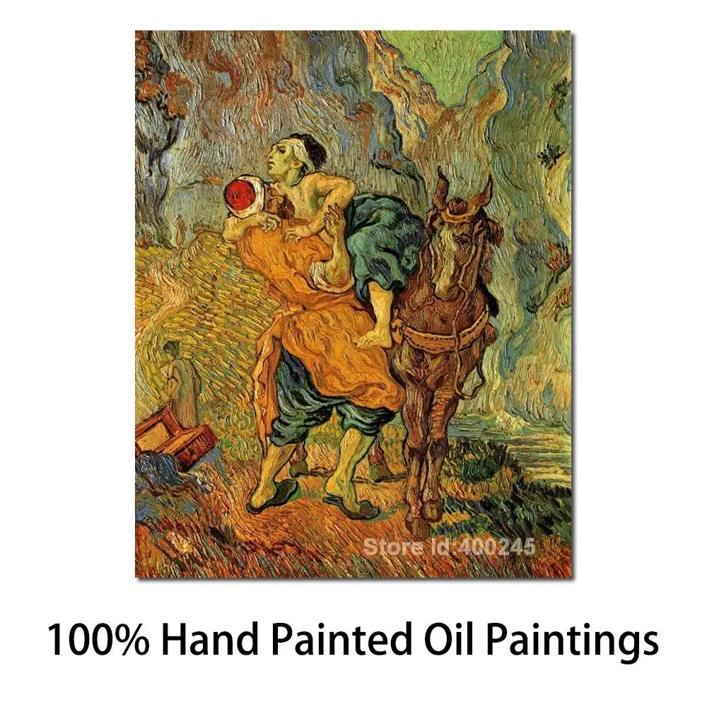 Famous Canvas Art Wall Decor The Good Samaritan After Delacroix Handmade Van Gogh Oil Painting Portrait Artwork High Quality